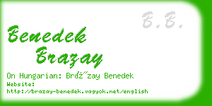 benedek brazay business card